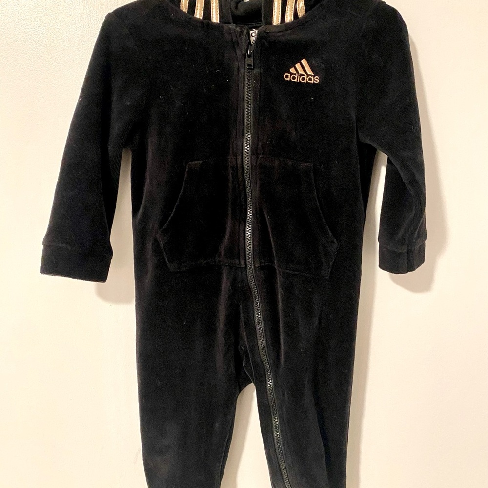 Adidas baby velour coverall
